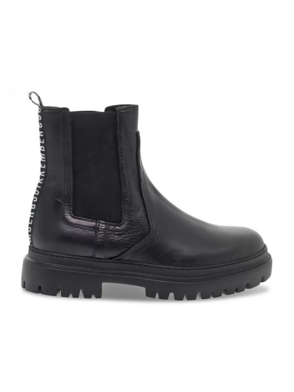 Men Bikkembergs Ankle Boot Beatles Stile Inglese In Black Leather