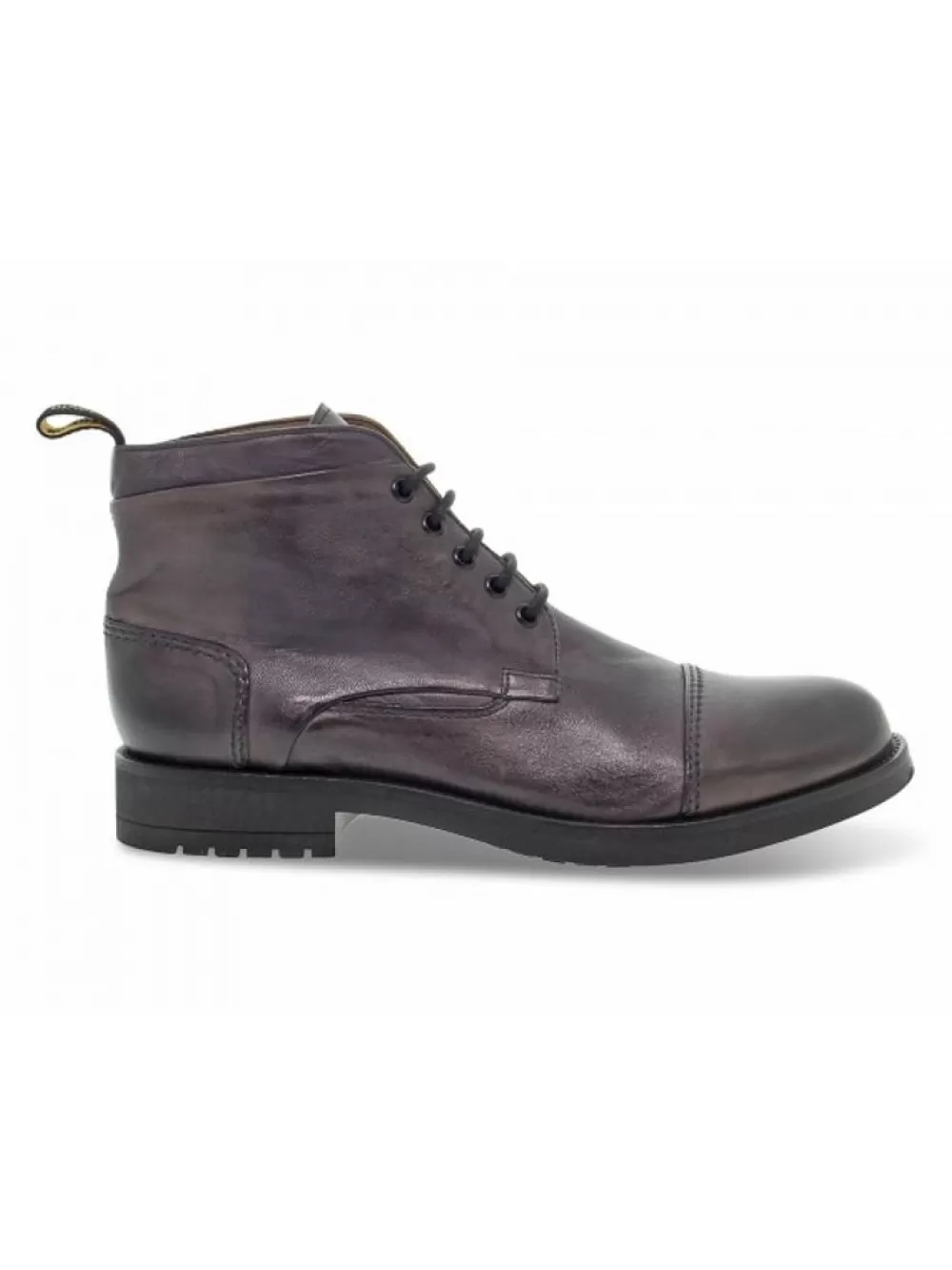 Men Guidi Calzature Ankle Boot Stile Inglese In Anthracite Leather