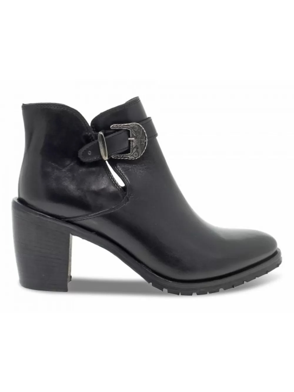 Women Jp David Ankle Boot Texanino Svasato In Black Leather