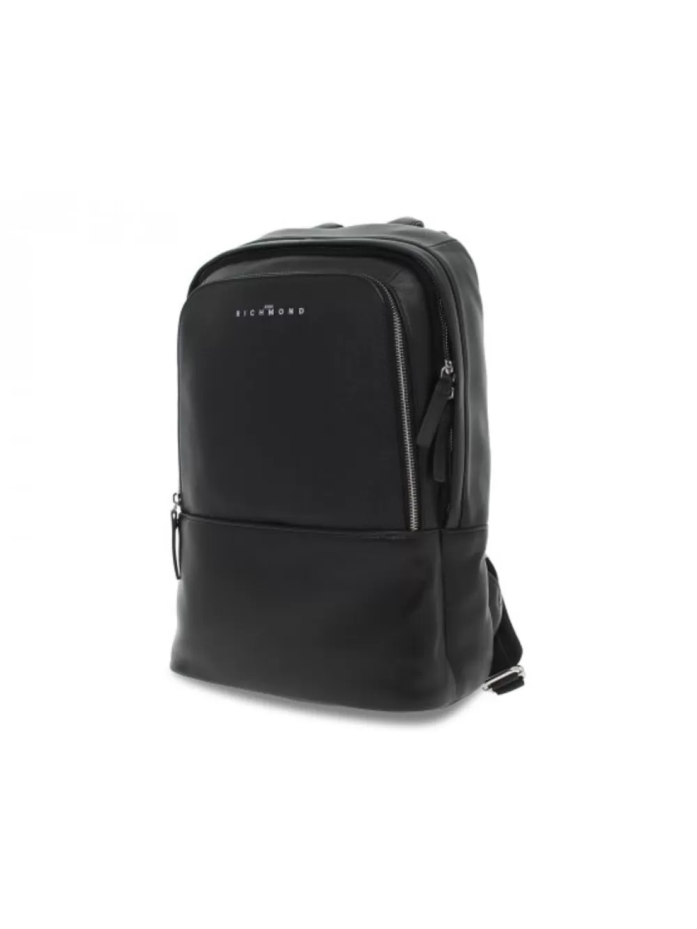 Men John Richmond Backpack Backpack In Black Leather