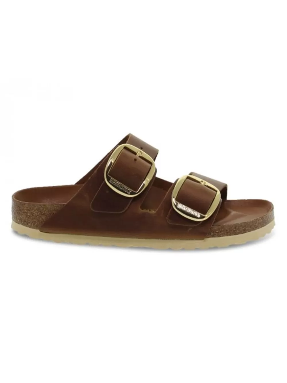 Women Birkenstock Flat Sandals Arizona Big Buckle In Leather Leather