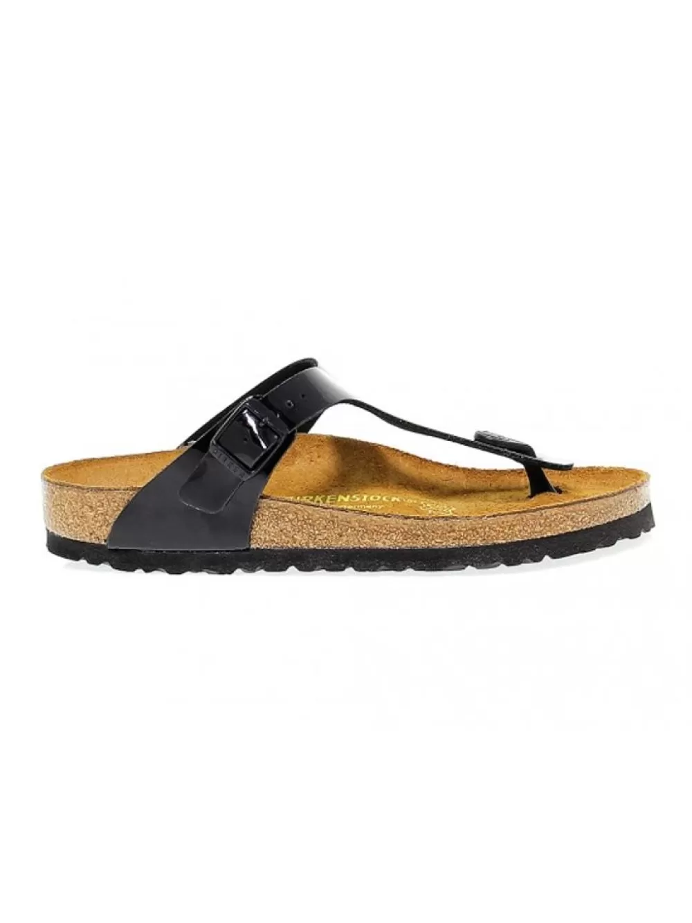 Women Birkenstock Flat Sandals Gizeh In Black Birkoflor