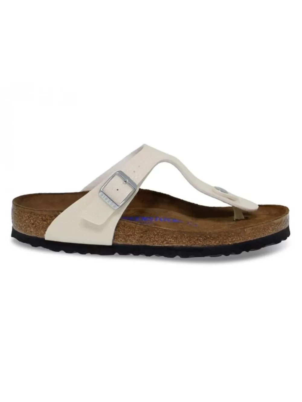 Women Birkenstock Flat Sandals Gizeh In Pearl Birkoflor