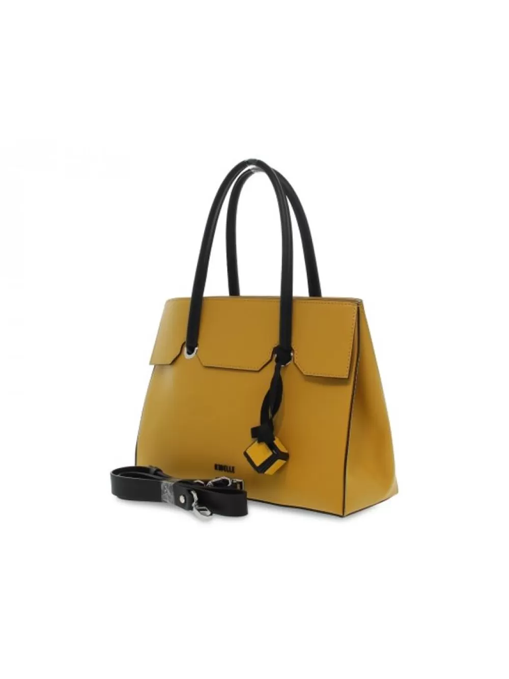 Women Rebelle Handbag Azzurra Birkin M Ruga In Mustard Leather