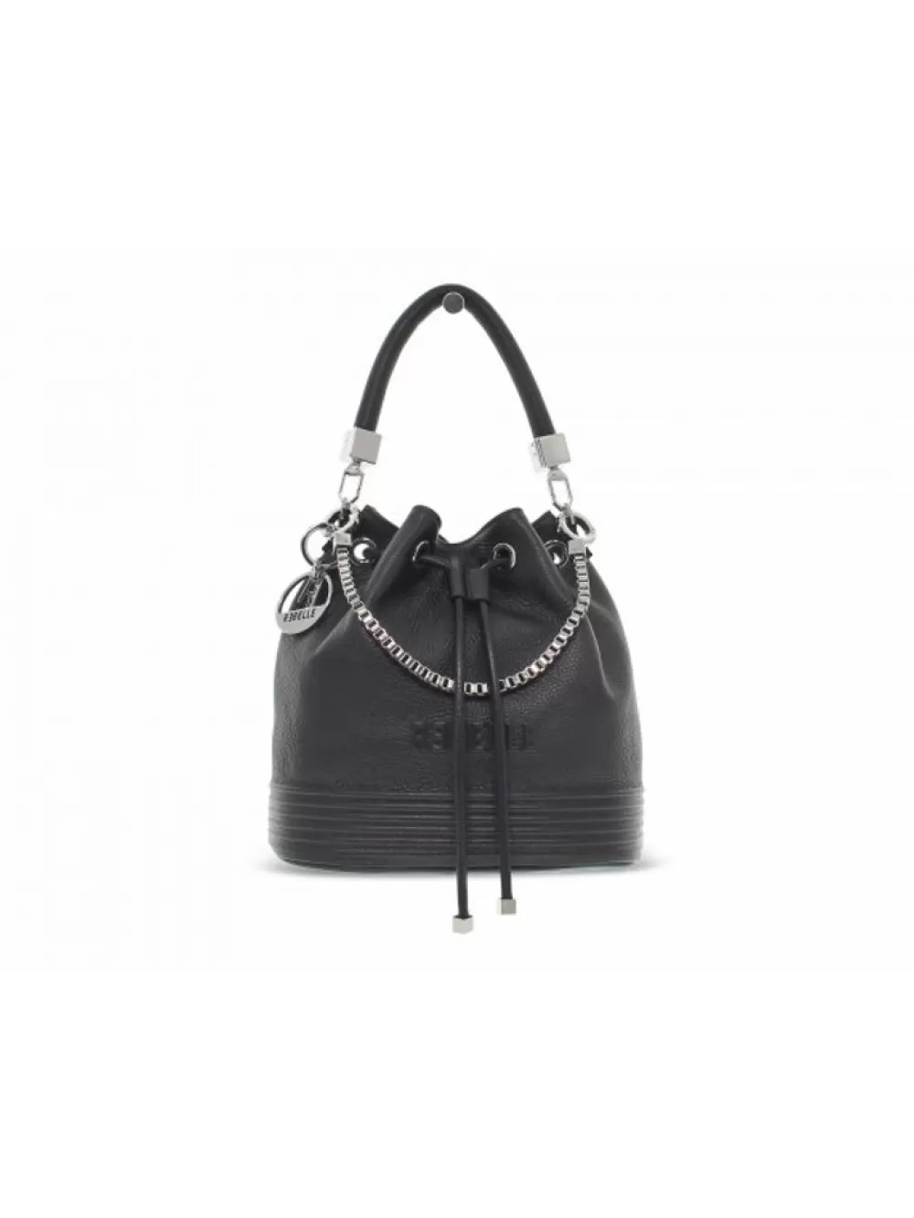 Women Rebelle Handbag Mizuki Buket Dollaro Black In Black Leather