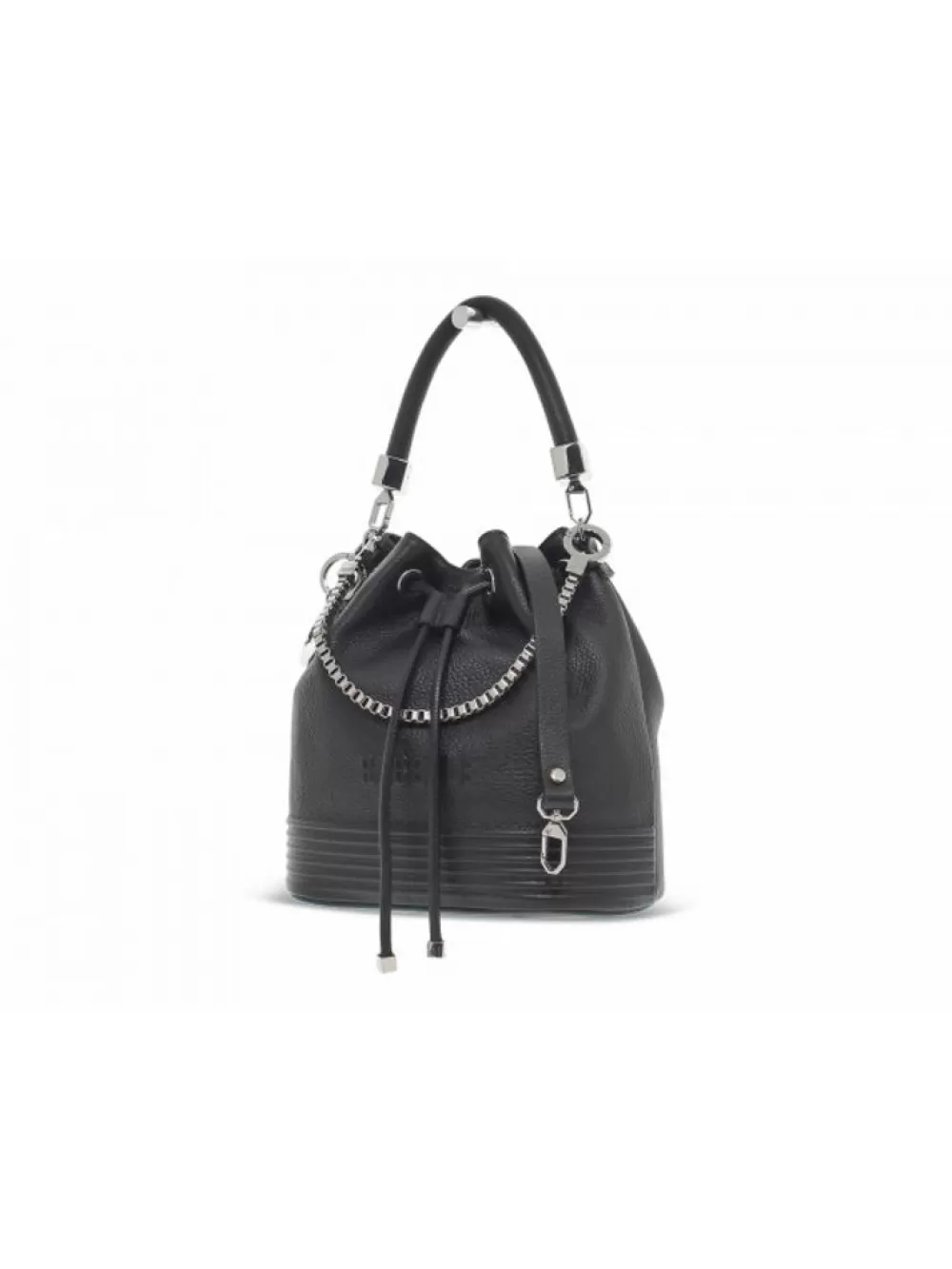 Women Rebelle Handbag Mizuki Buket Dollaro Black In Black Leather