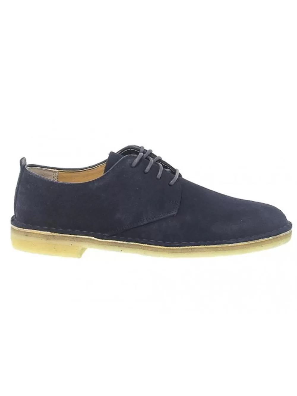 Men Clarks Lace-Up Shoes Desert London In Blue Suede Leather