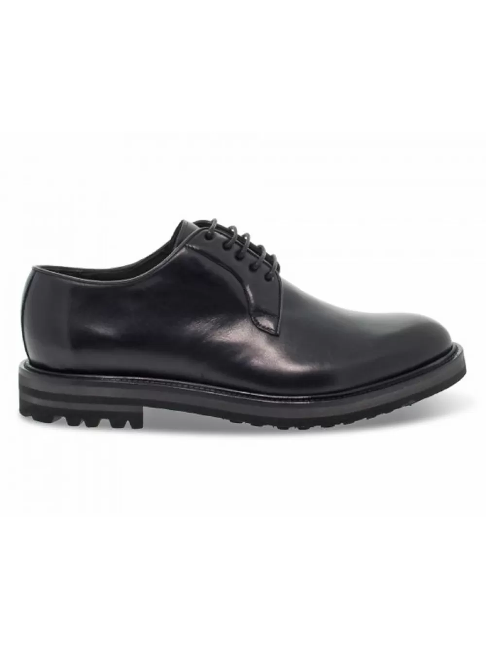 Men Guidi Calzature Lace-Up Shoes Stile Inglese In Black Leather