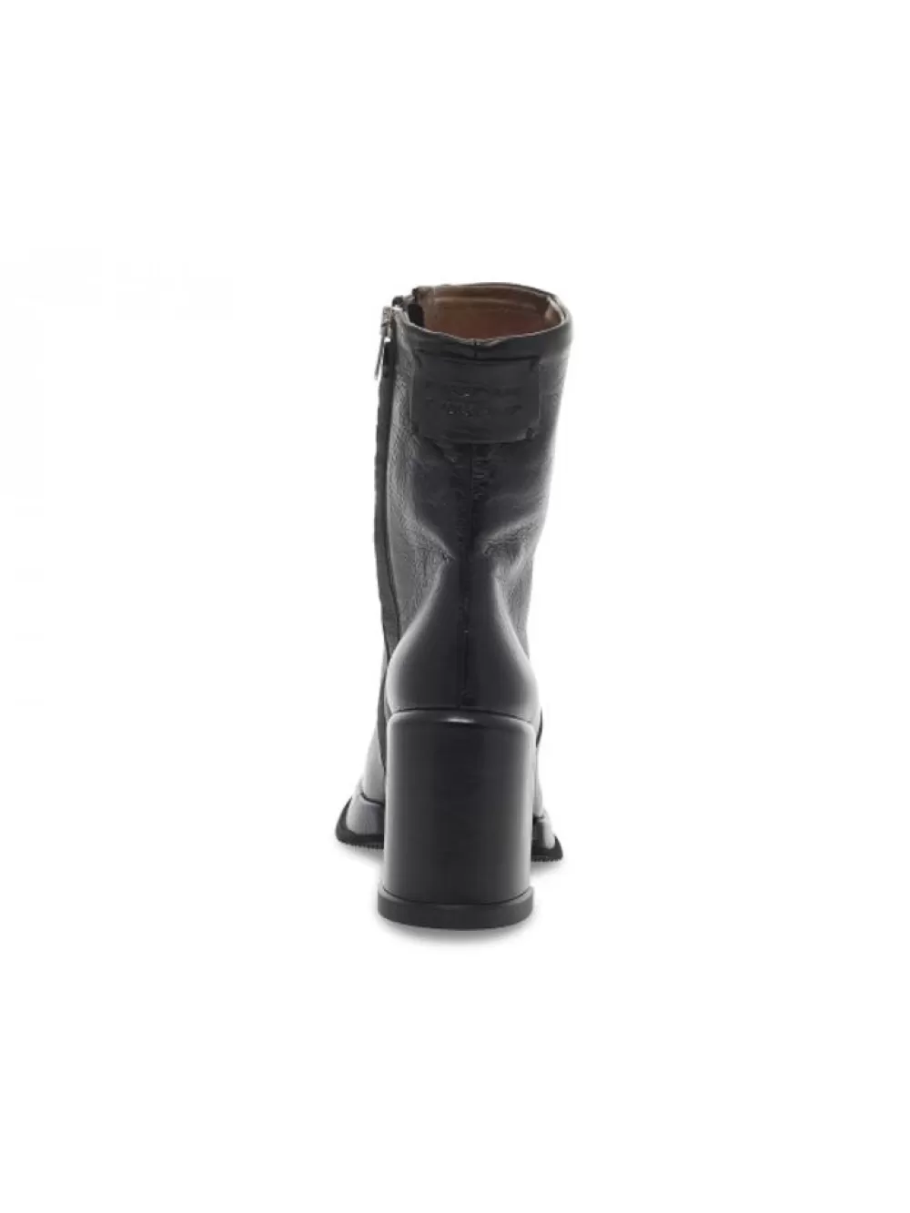 Women A.S.98 Low Boot Leg Plato' In Black Leather