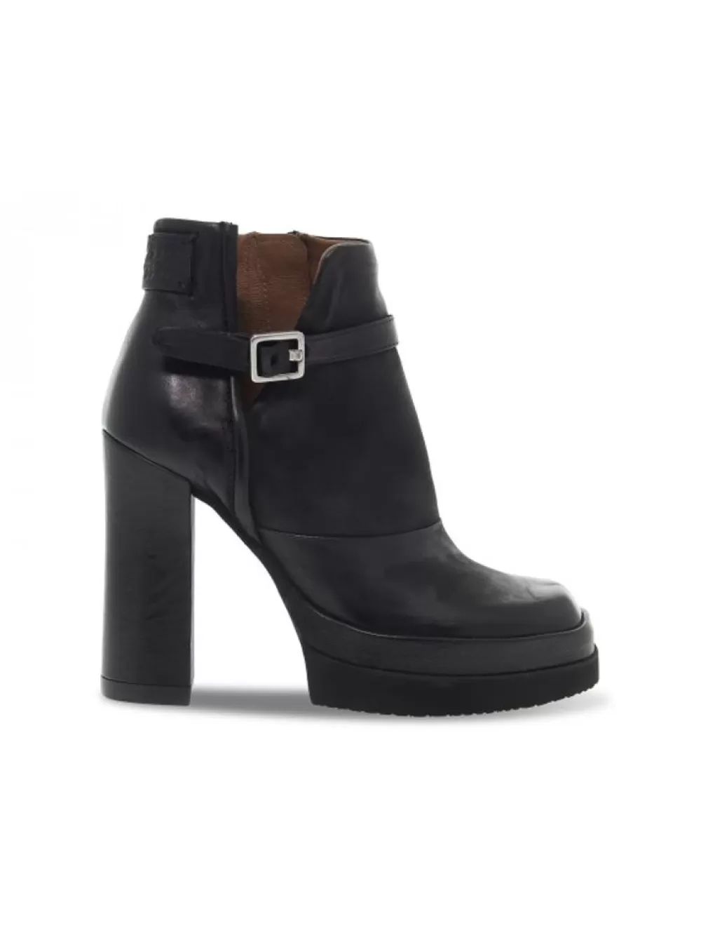 Women A.S.98 Low Boot Vivent Plato' In Black Leather