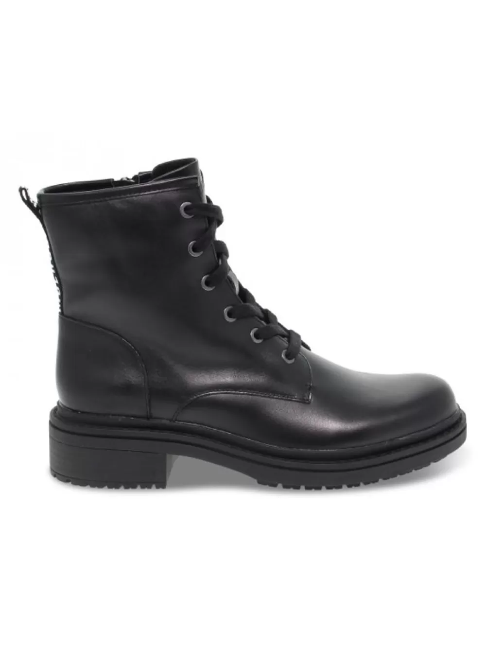 Women Bikkembergs Low Boot Anfibio Saory In Black Leather