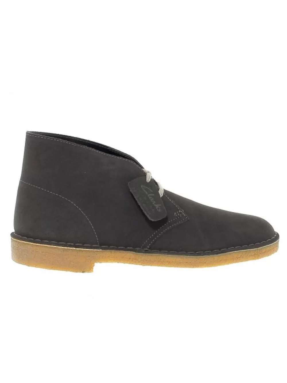 Men Clarks Low Boot Desert Boot In Grey Suede Leather