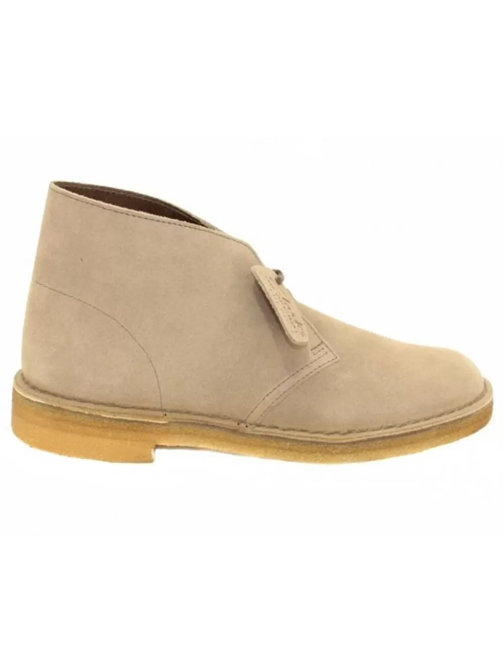 Men Clarks Low Boot Desert Boot In Wolf Suede Leather