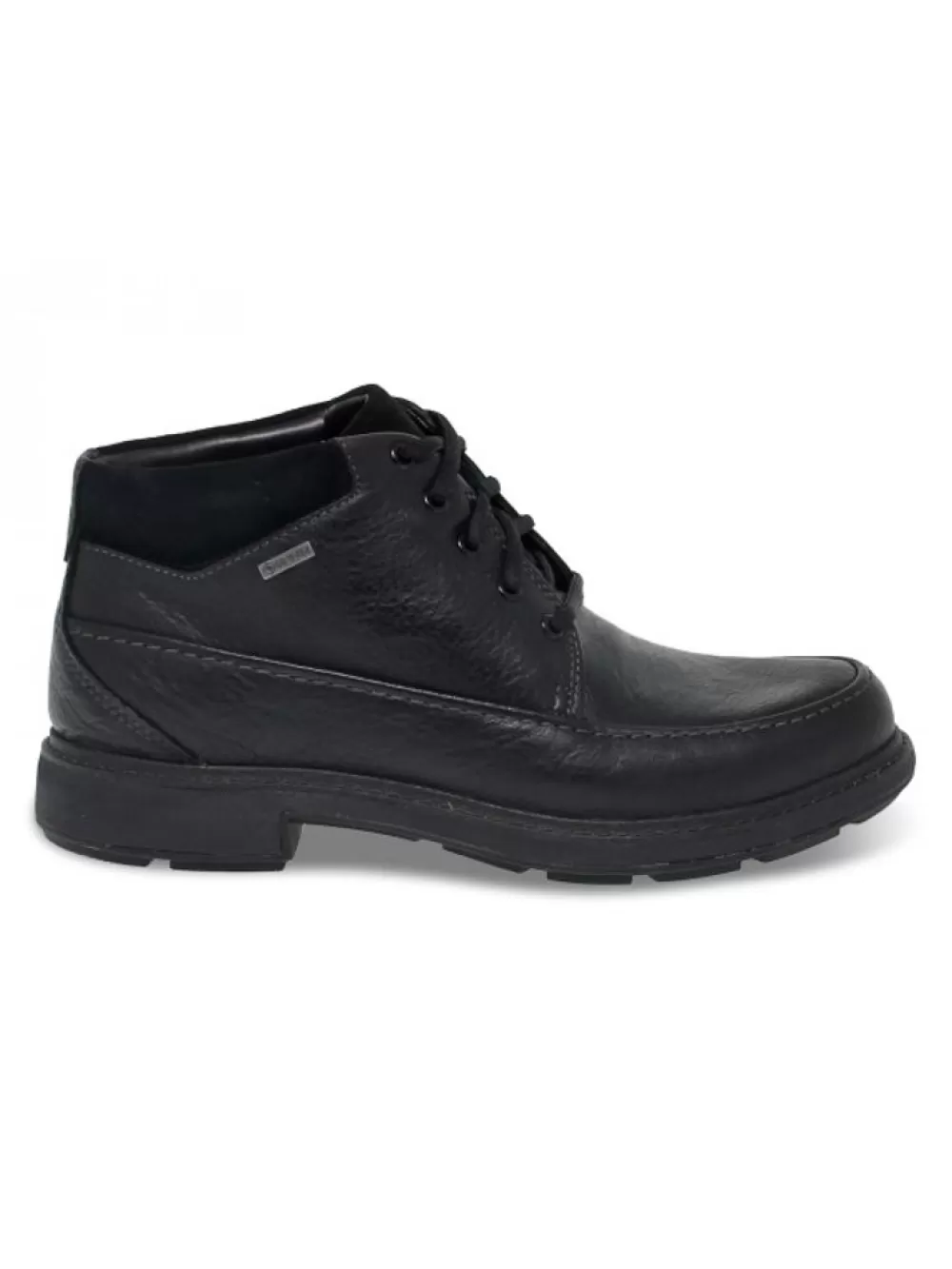 Men Clarks Low Boot Goretex In Black Leather