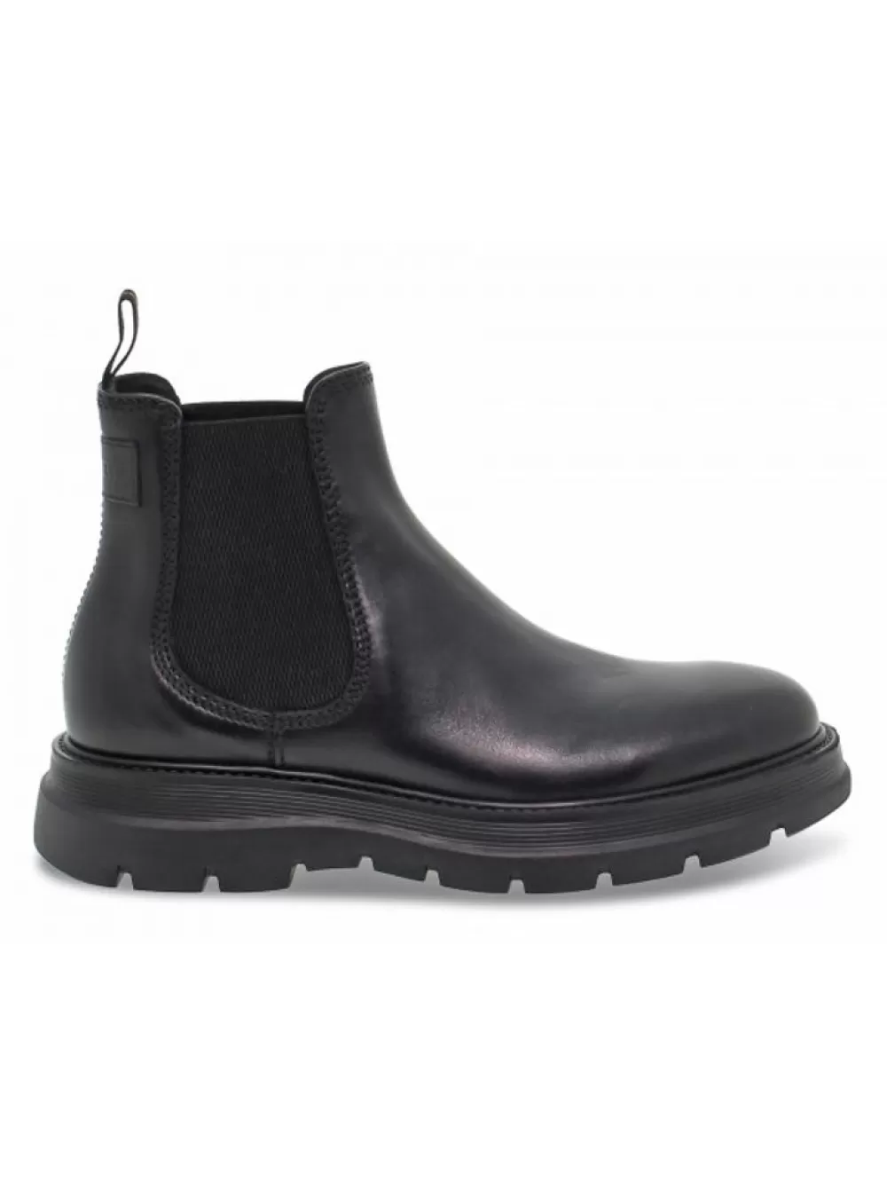 Men Fabi Low Boot Beatle Stile Inglese In Black Leather