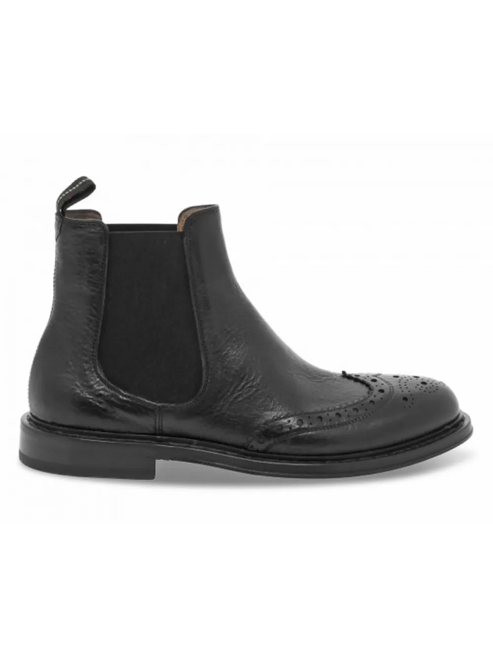 Men Fabi Low Boot Beatles Stile Inglese In Black Leather