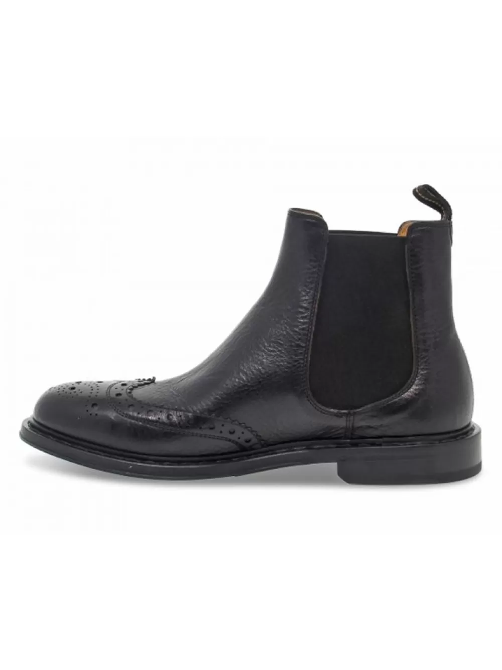 Men Fabi Low Boot Beatles Stile Inglese In Black Leather