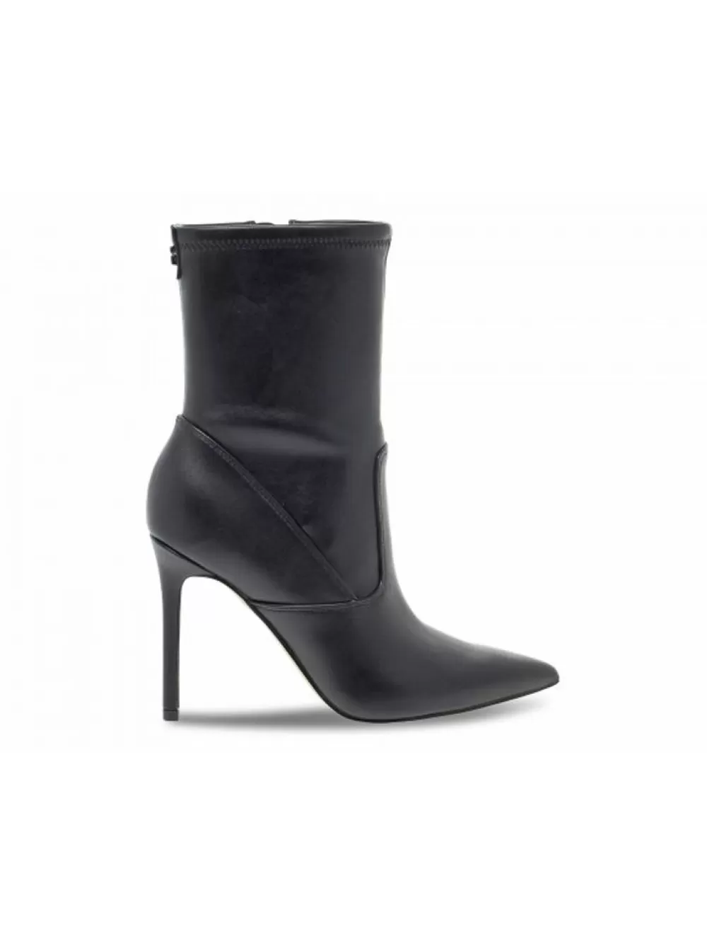 Women Guess Low Boot Semmi Elasticizzato In Black Faux Leather