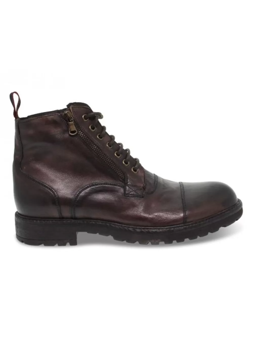 Men Jp David Low Boot Stile Inglese In Brown Leather