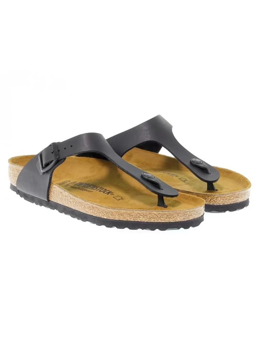 Men Birkenstock Sandal Gizeh In Black Birkoflor