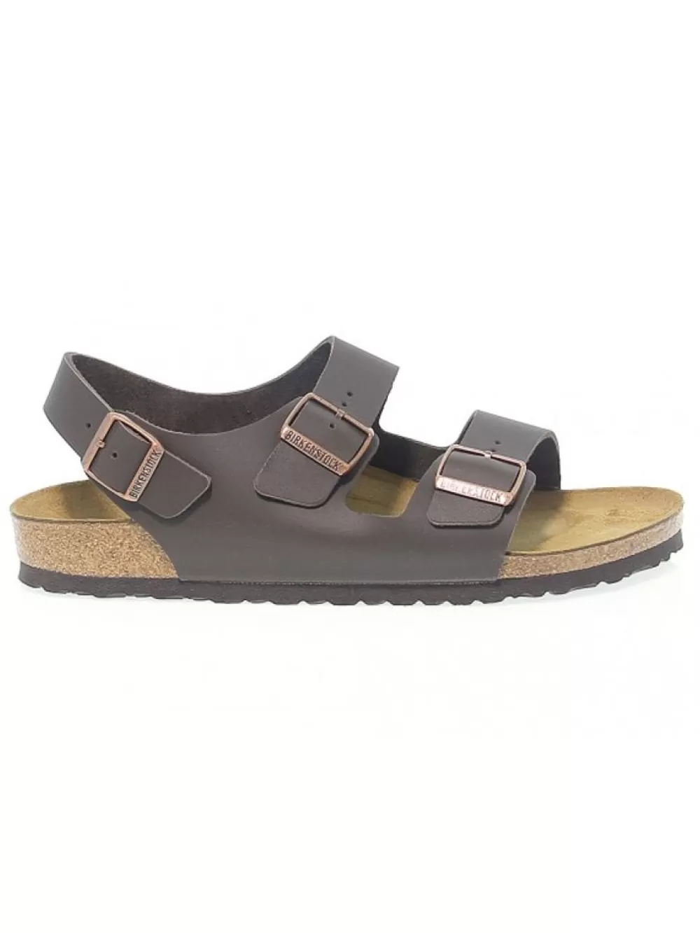 Men Birkenstock Sandal Milano In Dark Brown Leather