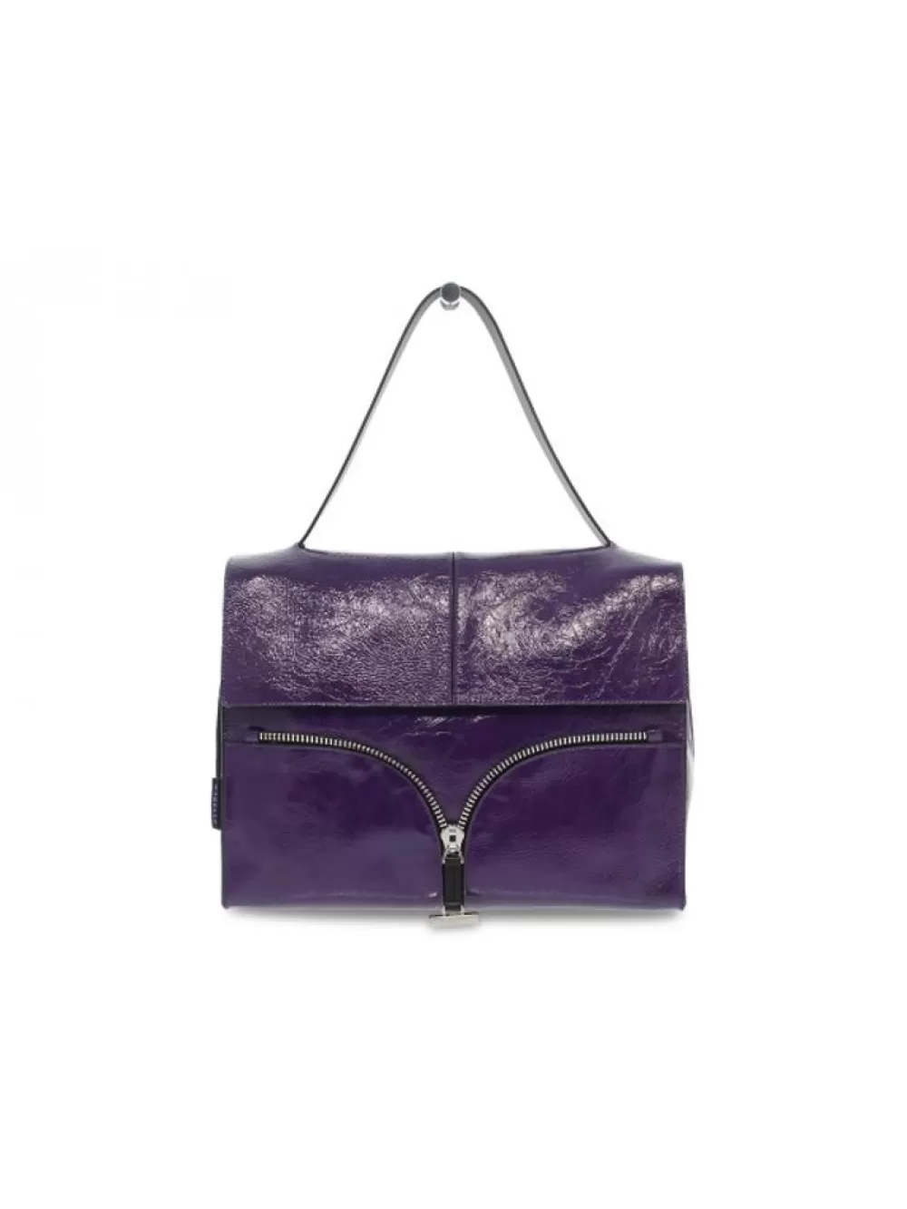 Women Rebelle Shoulder Bag Satchel L Naplak In Violet Paint