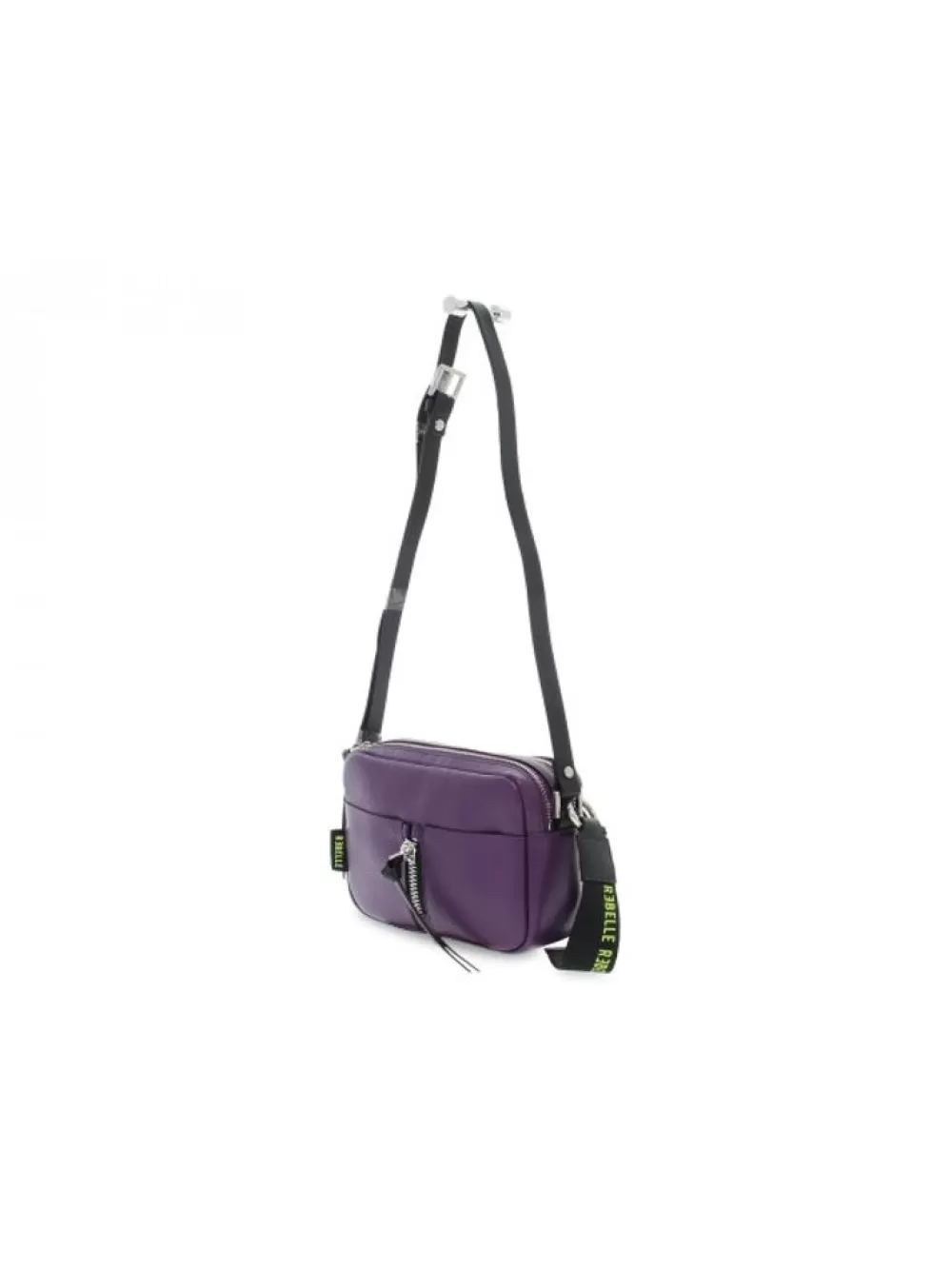 Women Rebelle Shoulder Bag Talia Crossbody Dollaro In Violet Leather