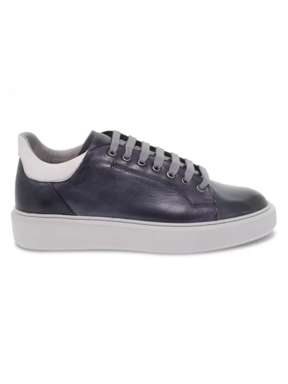 Men Brecos Sneakers Wimbledon In Blue Leather