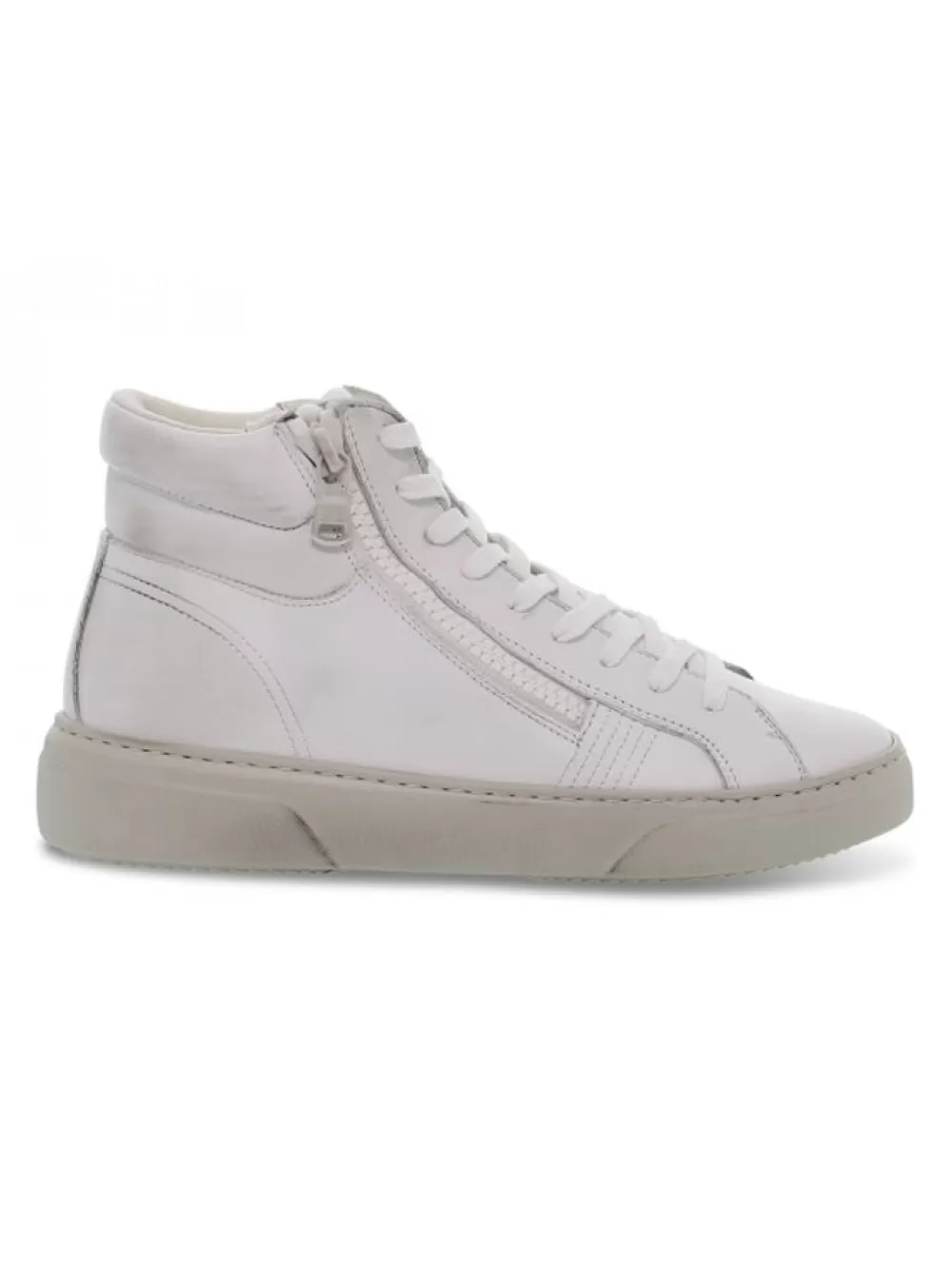 Men Crime London Sneakers Destiny Hi Zip In White Leather