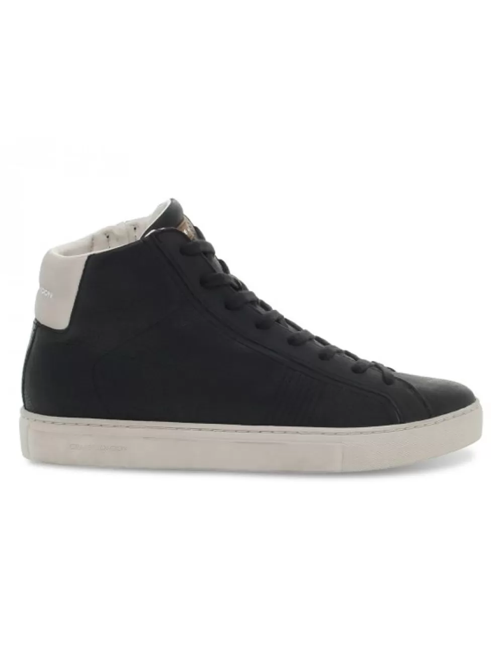 Men Crime London Sneakers High Top Essential In Black Leather