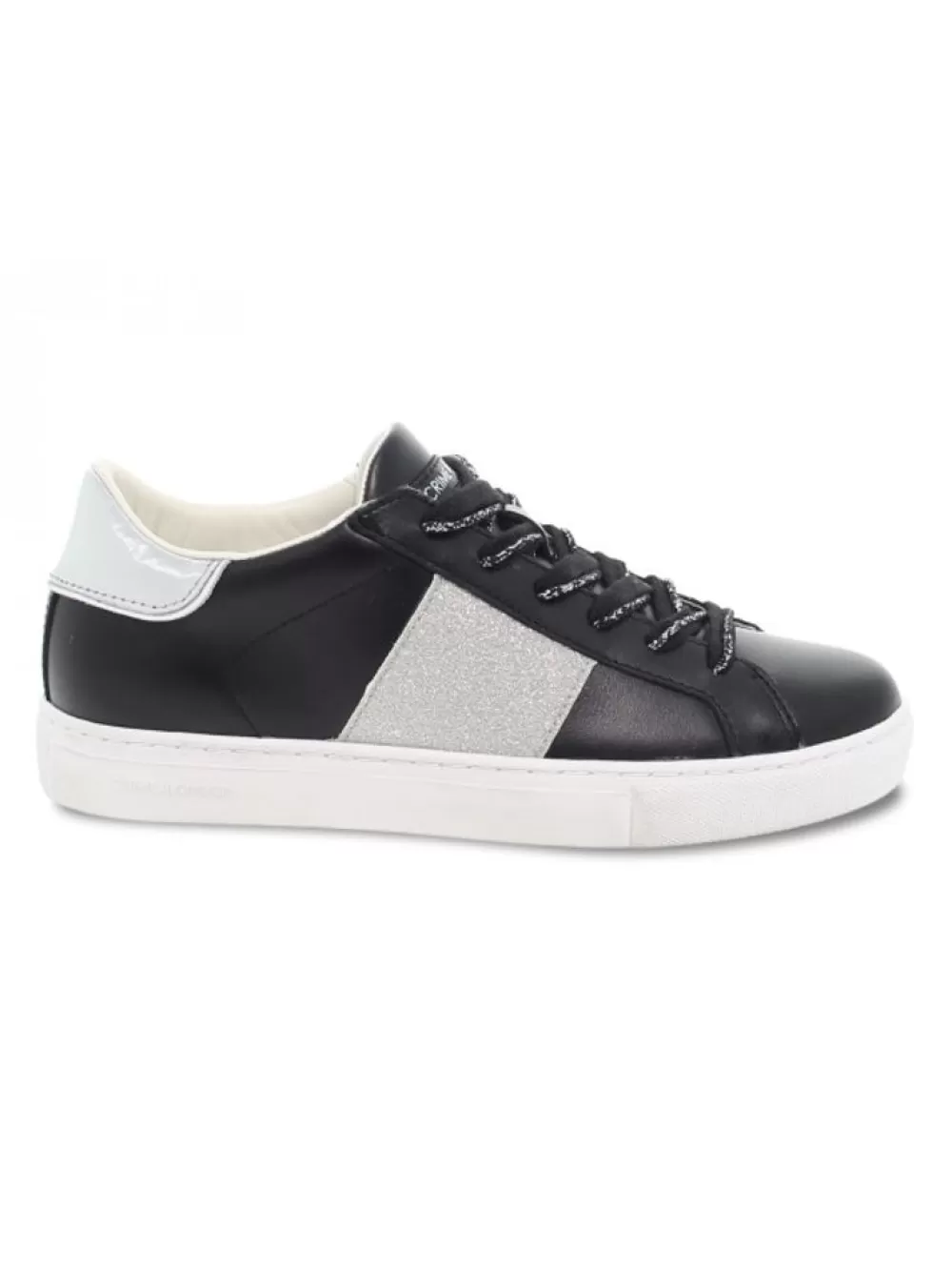 Women Crime London Sneakers Low Top Essential In Black Leather