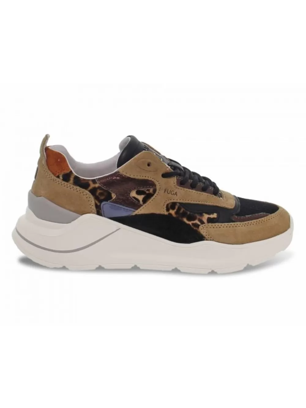 Women D.A.T.E. Sneakers Fuga Pony In Beige Suede Leather