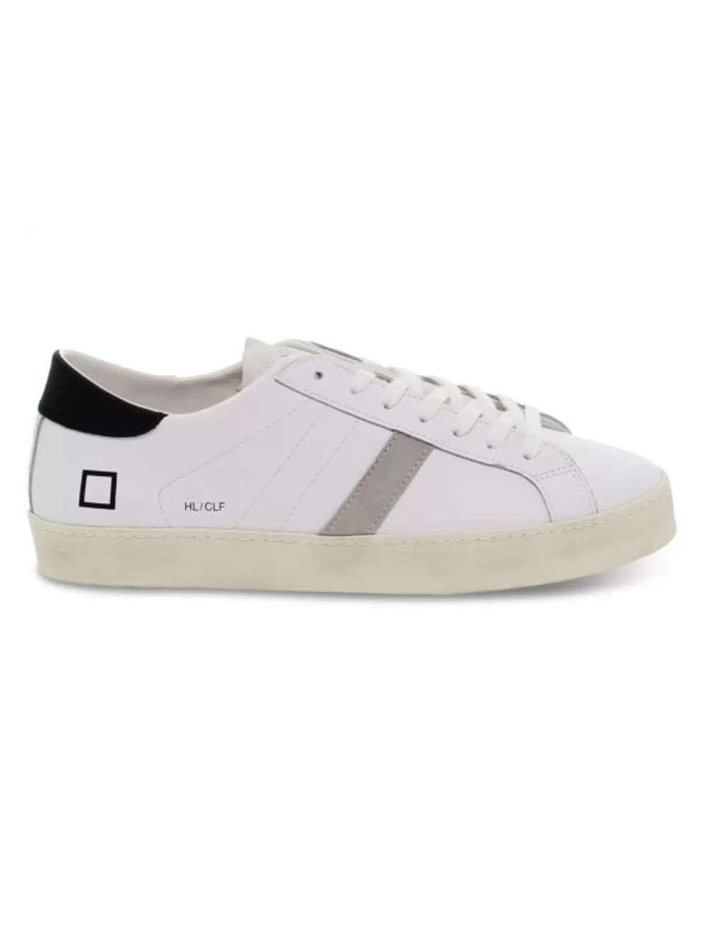 Men D.A.T.E. Sneakers Hill Low Calf White-Black In White Leather