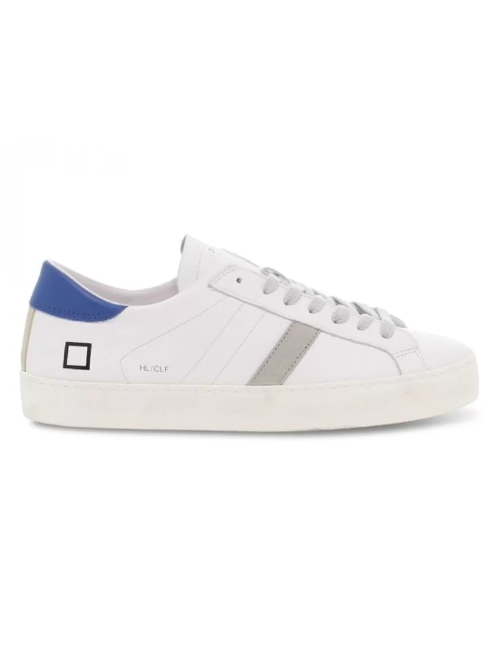 Men D.A.T.E. Sneakers Hill Low Calf White-Bluette In White Leather