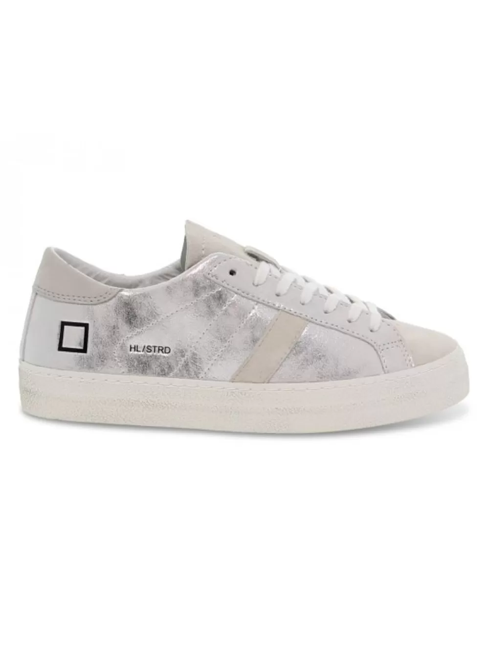 Women D.A.T.E. Sneakers Hill Low Stardust Silver In Silver Laminate