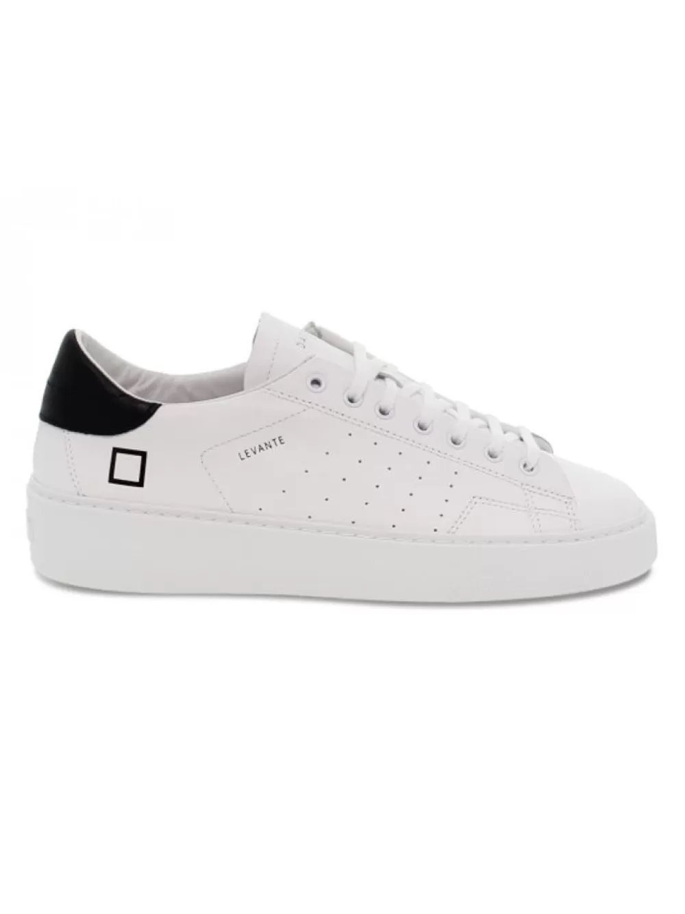 Men D.A.T.E. Sneakers Levante Calf White-Black In White Leather