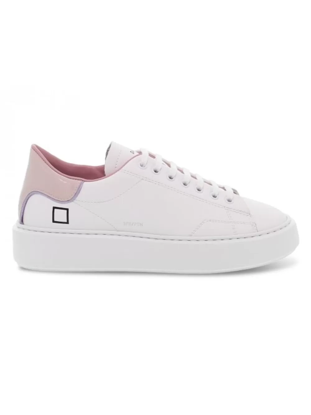 Women D.A.T.E. Sneakers Sfera Patent White-Pink In White Leather