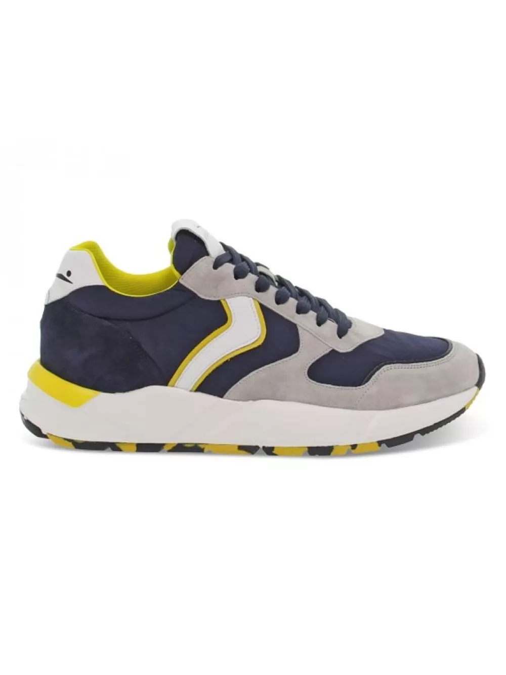 Men Voile Blanche Sneakers Arpolh Slam In Blue Suede Leather